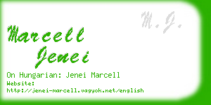 marcell jenei business card
